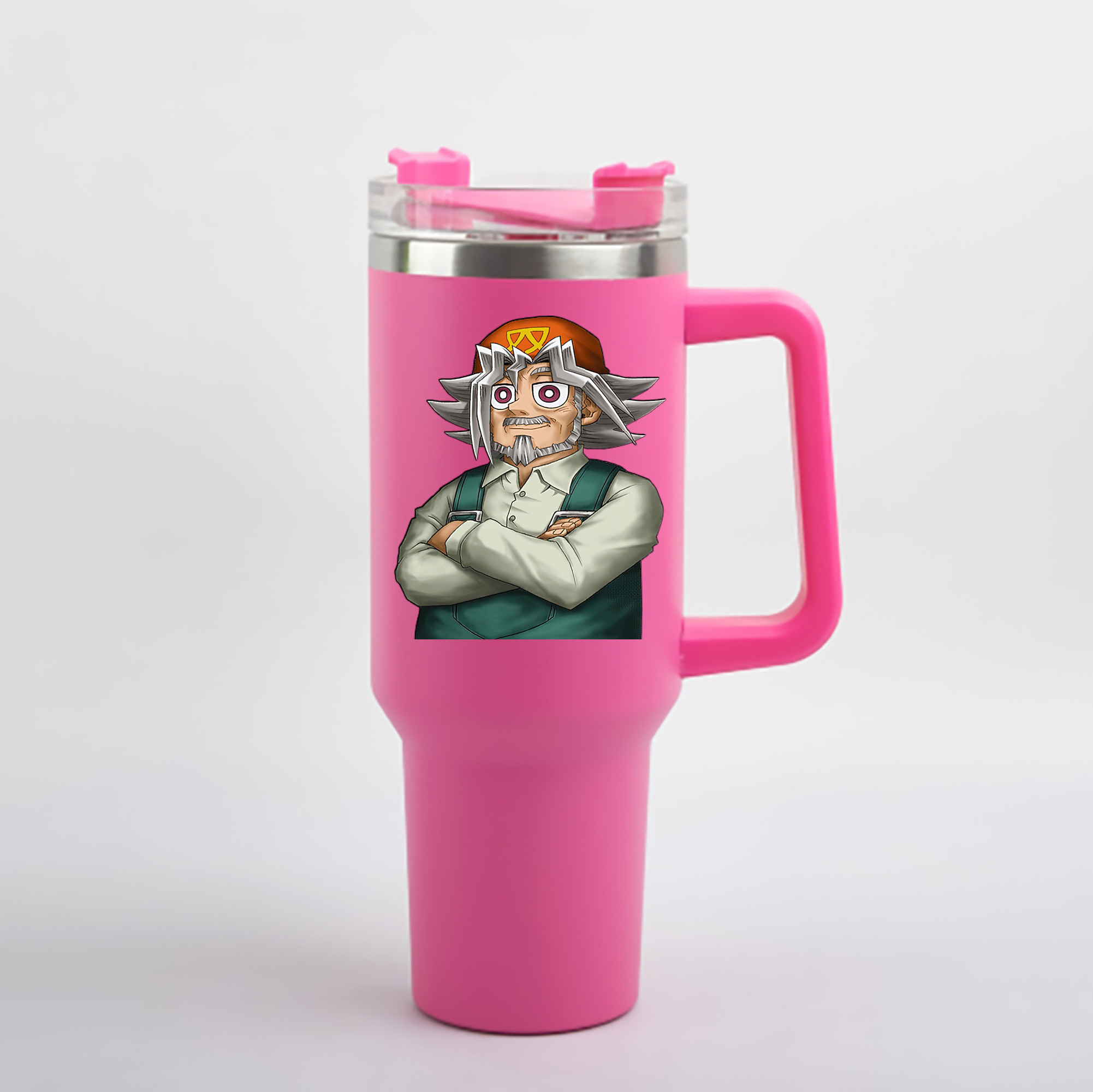 （画像用） 遊☆戯☆王 Yu-Gi-Oh! 1200mL車用タンブラー - クリスタルステッカー（プラスチックストロー付き）